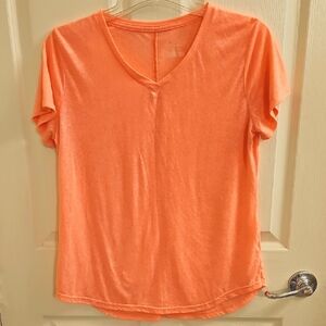 Tek Gear Women's Coral Pink V-Neck Tee